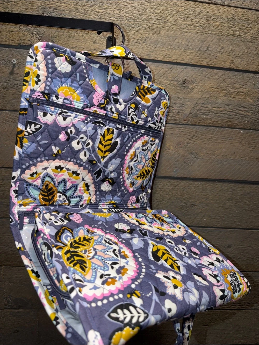 Vera Bradley Charmont Meadow Pattern Deluxe Hanging Travel Organizer